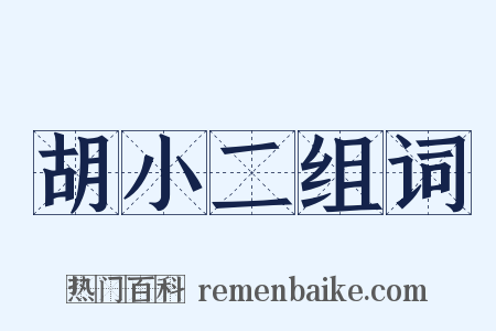 胡小二组词是什么意思的图片